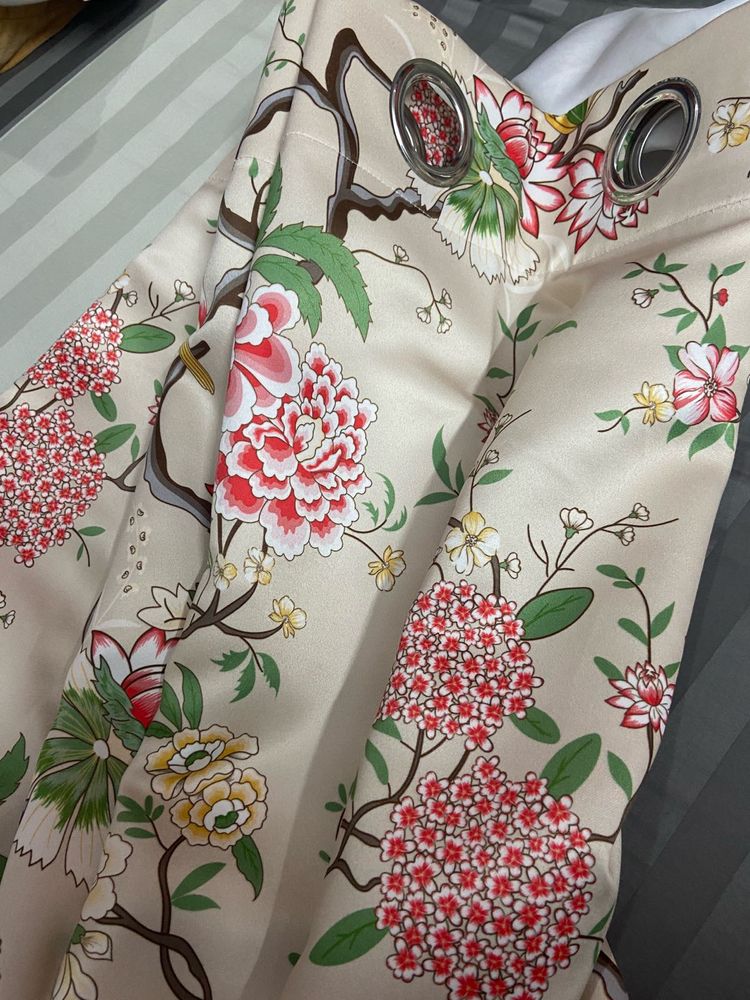 Floral Print Curtain set of 2