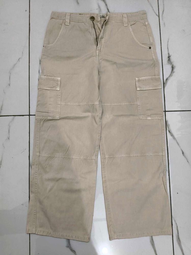 Beige Cargo Pants