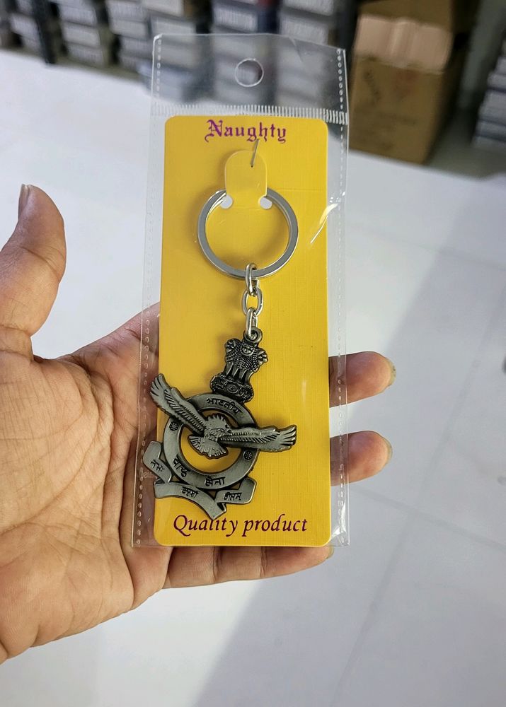Indian Air Force Vayu Sena Metal Keychain