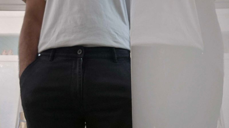 Crimson Club Black Straight-Fit Trousers Size 32