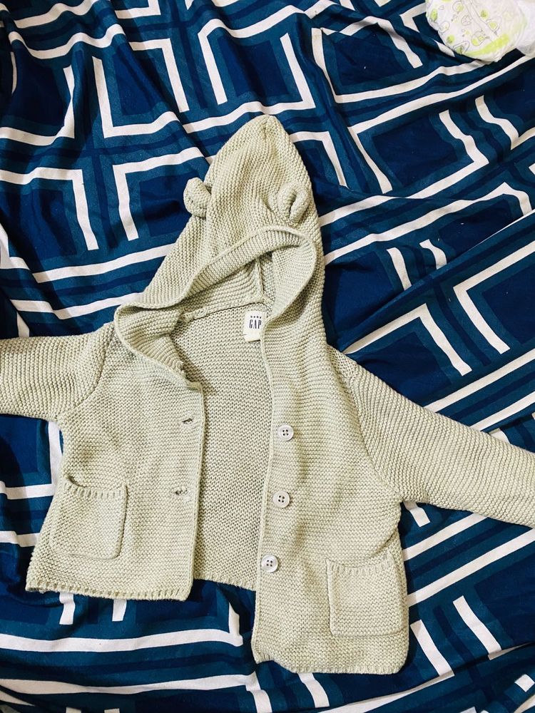 GAP Kids Bear Hoodie Cardigan