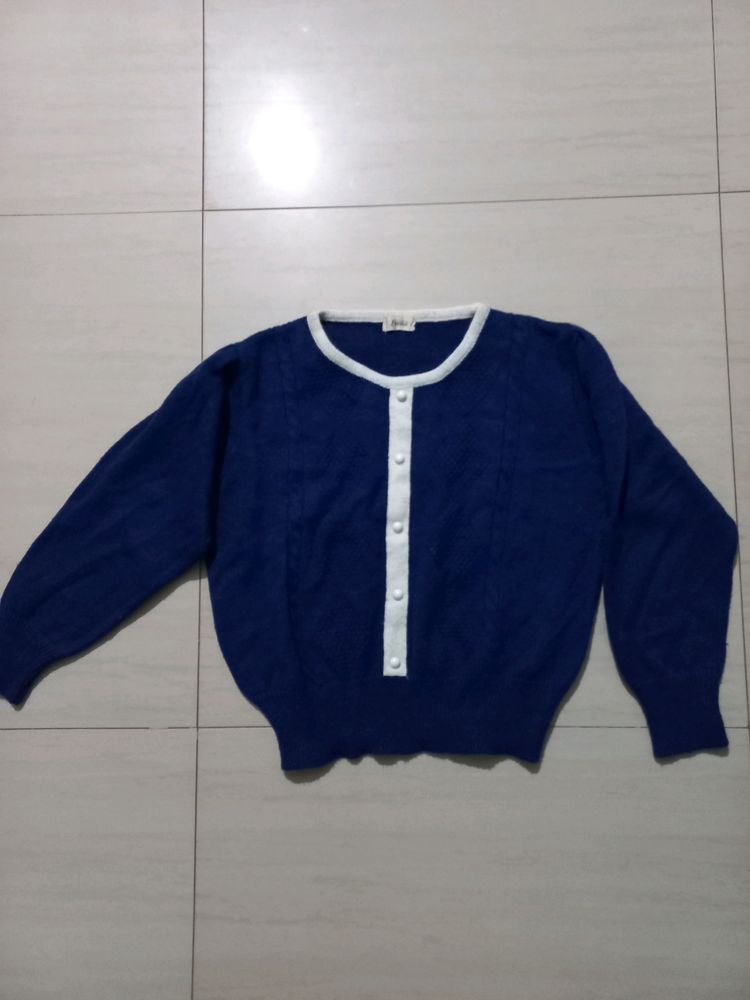 Blue Woolen Sweater