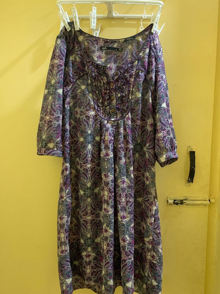 Patterned Purple Dress