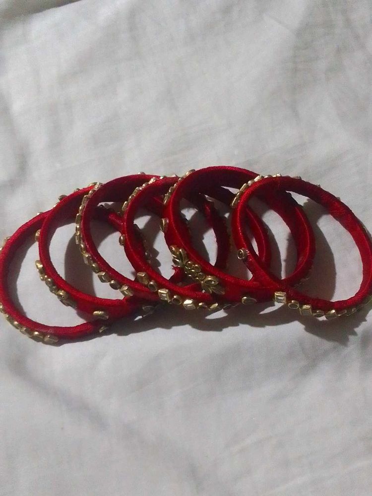 Red &amp; Gold Bangles