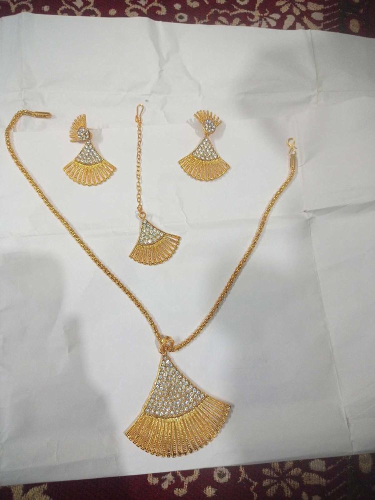 Gold plated Australian diamond Jewellery Set