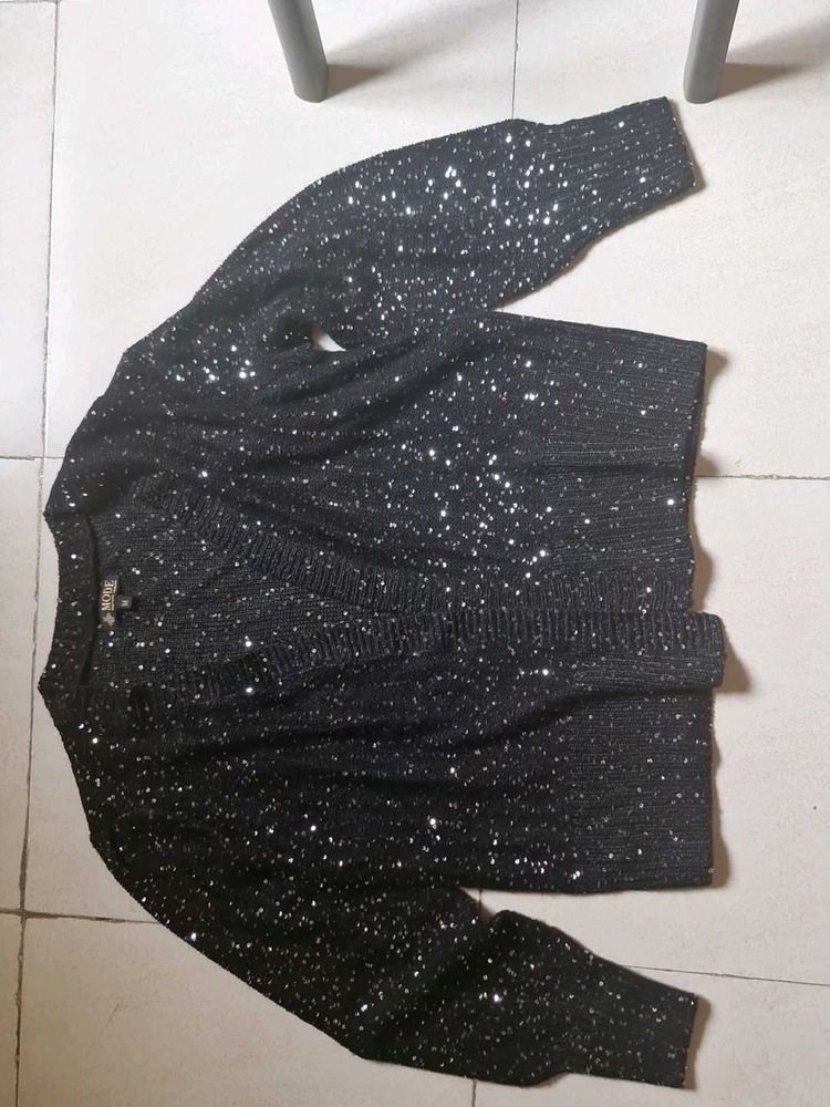 Sparkly Black Cardigan
