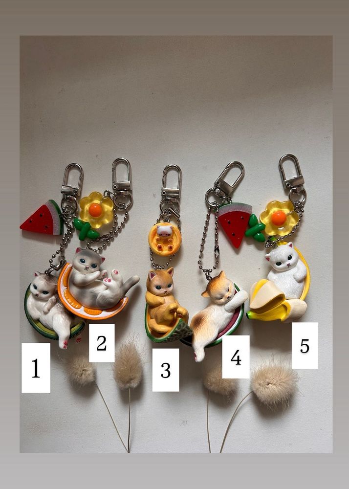Fruit Cat Keychain ✨