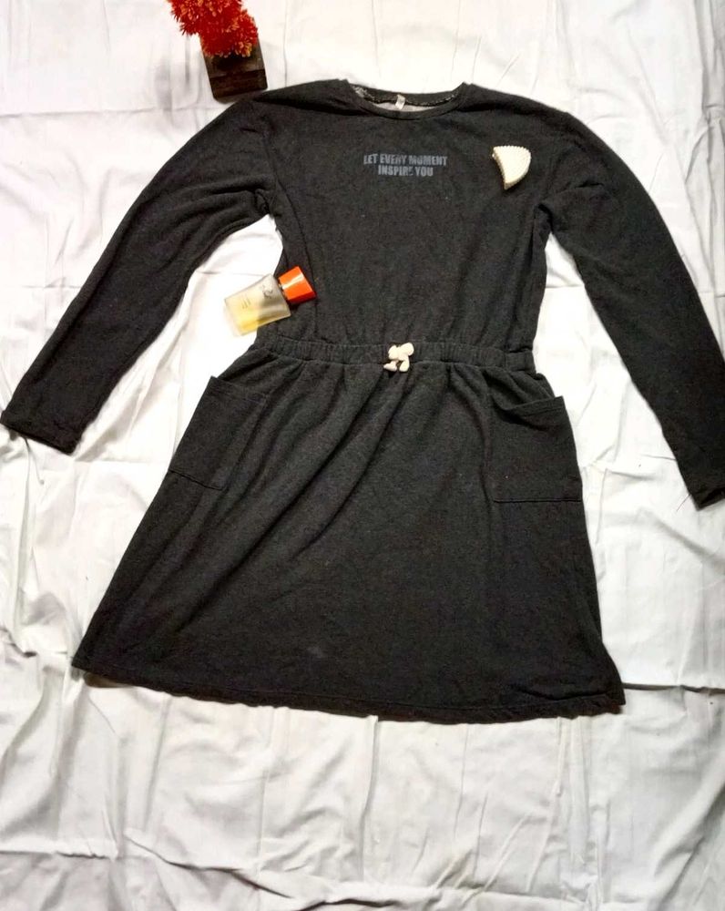 🤍 Gray Long Sleeve Casual Dress 🤍