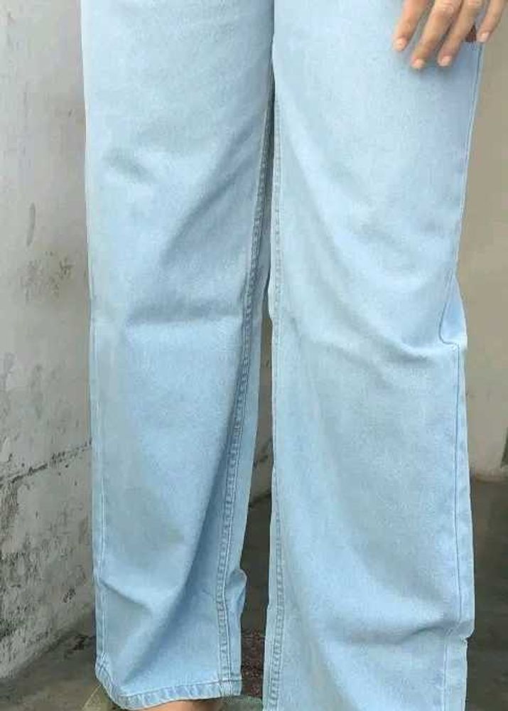 Light Blue Wide Leg Jeans