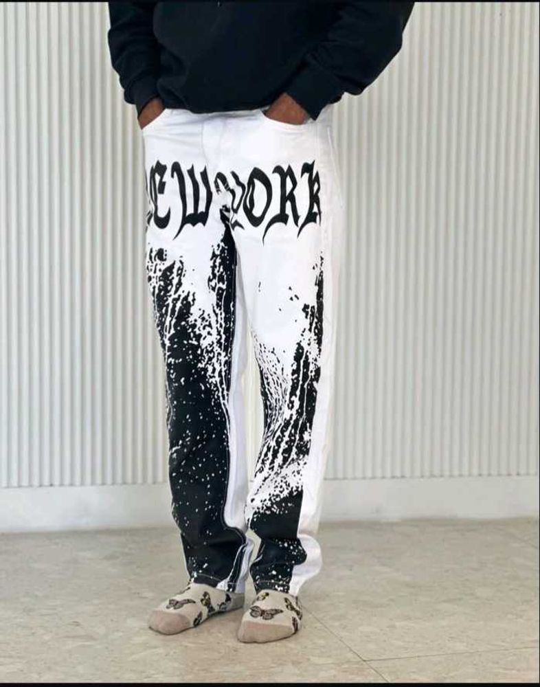New York Print Jeans