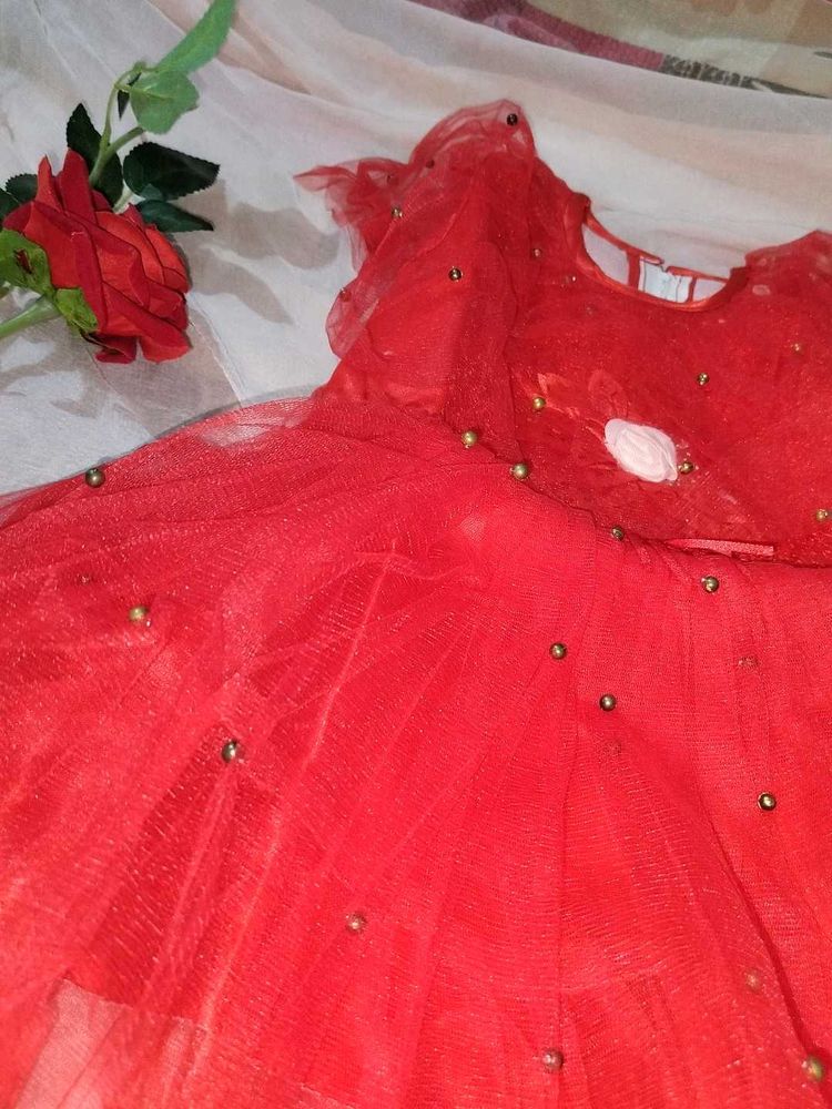 Cute Red Tulle Dress