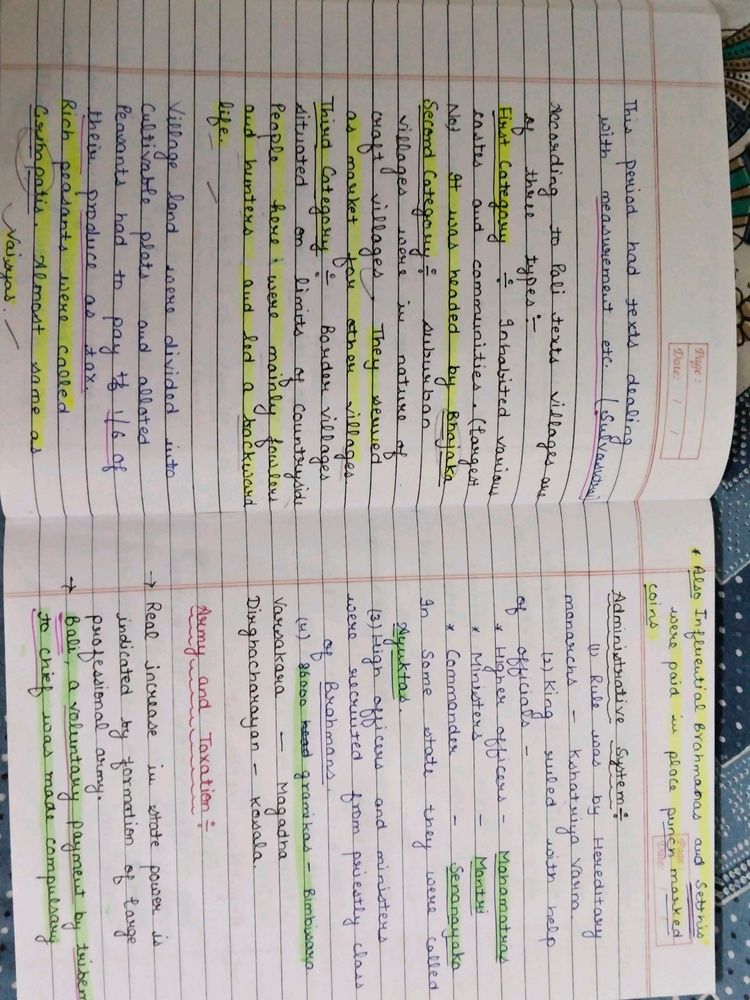 Handmade Ancient History Notes RS Sharma
