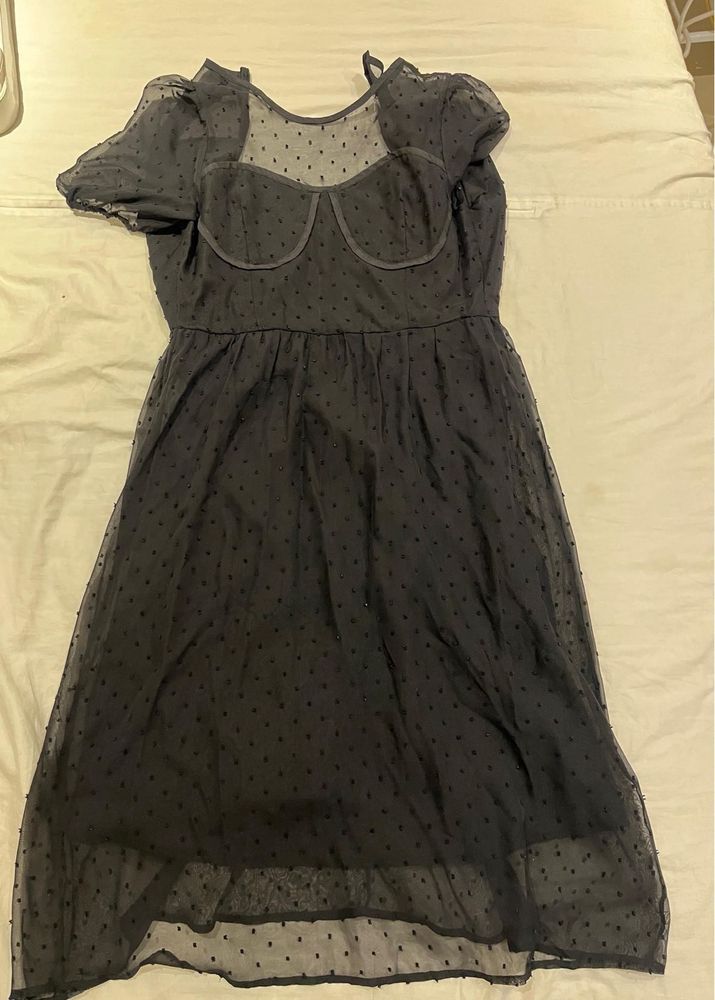 Polka Dot Mesh Dress