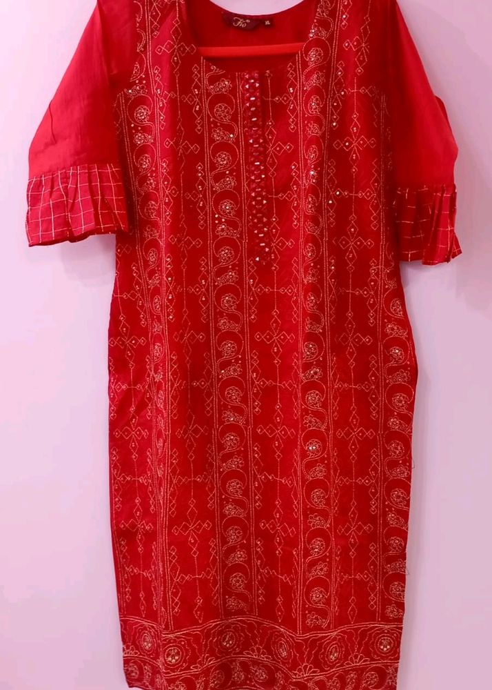Red Sharara Suit