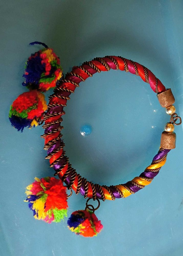 Colorful Pom  Bracelet