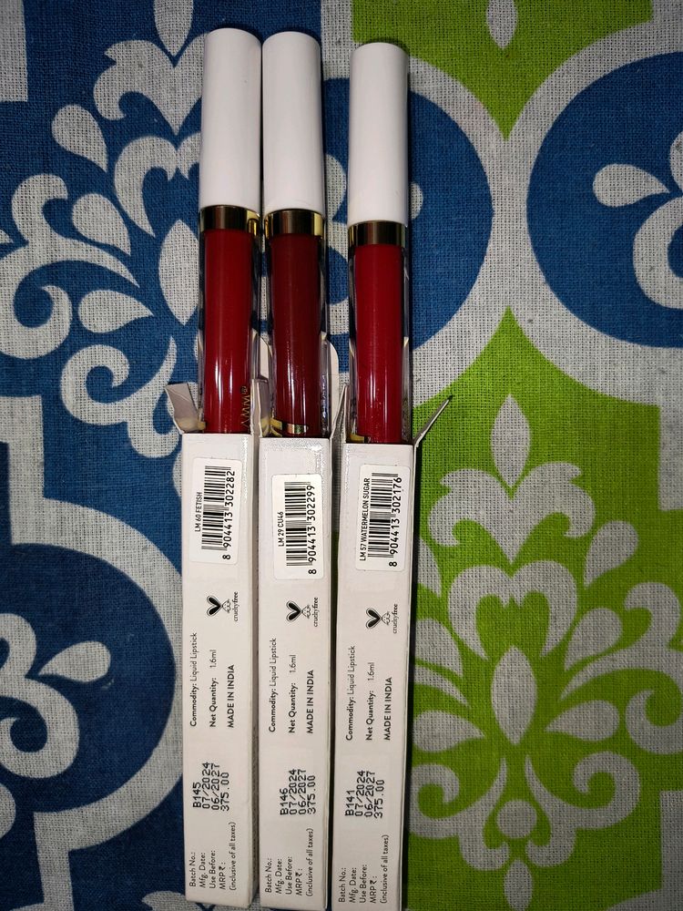 Combo Of 3 Myglamm Lit Liquid Matte Lipstick