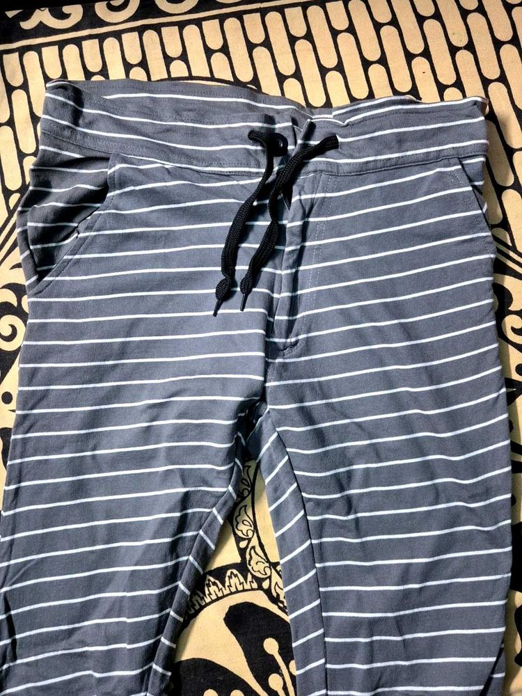 Striped Gray Jogger Shorts
