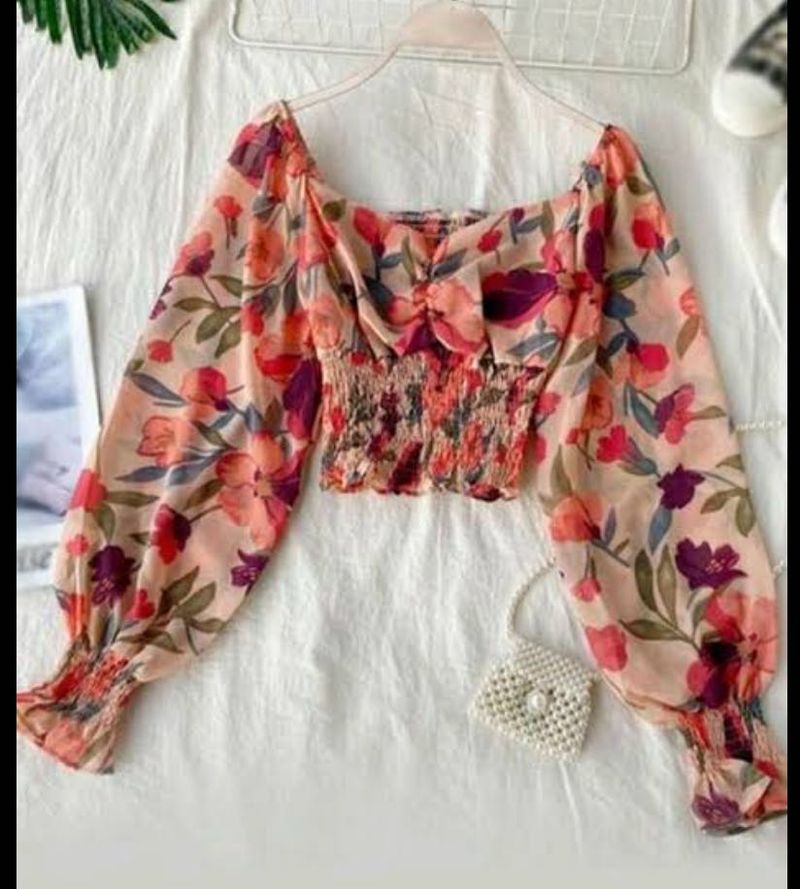 Flower print top