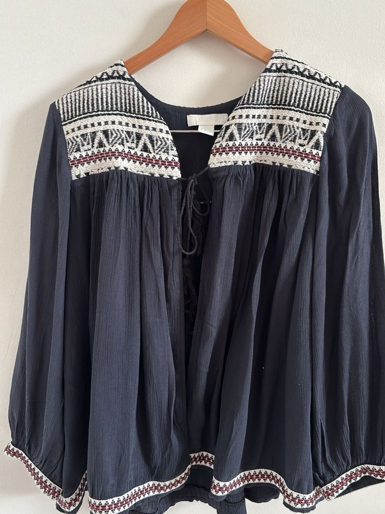 Embroidered Bohemian Shrug