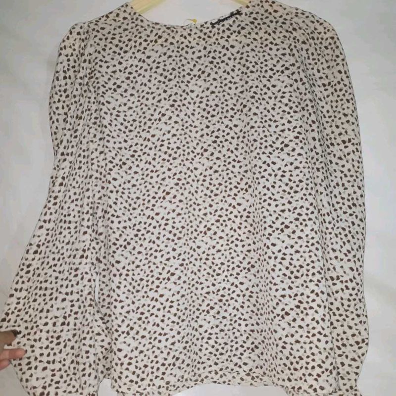 SHEIN Love Print Blouse - Size M