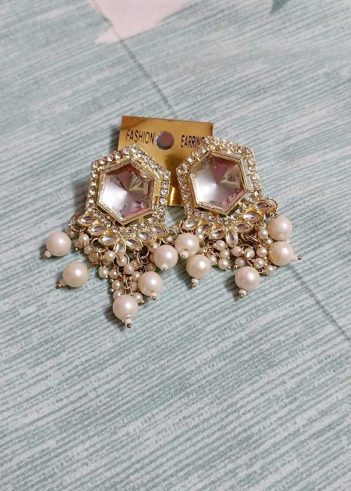 Pearl Drop Earrings (Jhumka)