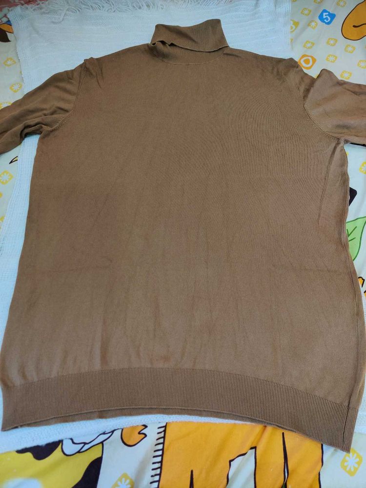 Zara Men Tan Brown Pullover