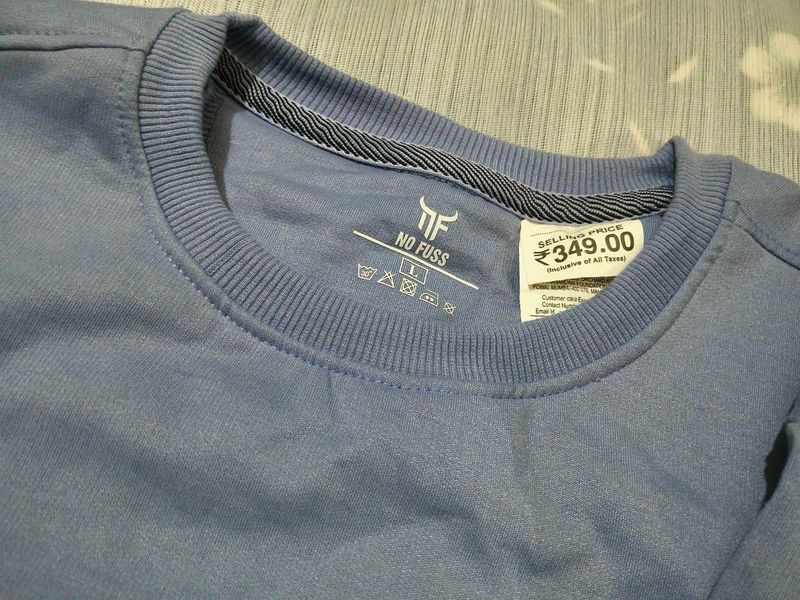 Blue &#39;No Fuss&#39; Sweatshirt