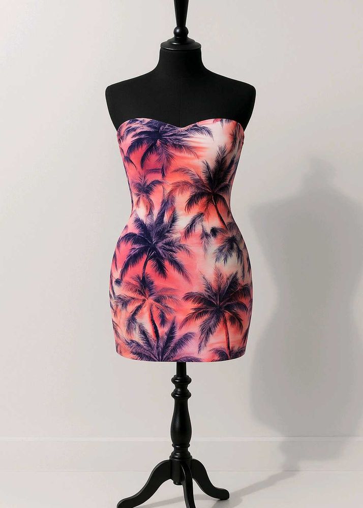Tropical Print Mini Dress