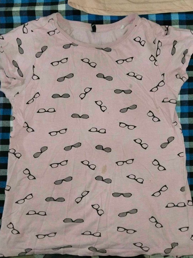 Printed Pink Top