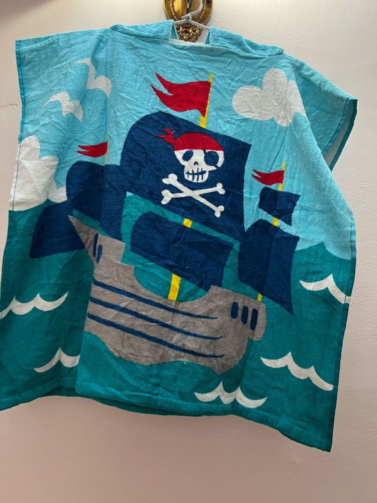 Pirate Ship Hooded Towel For Kids