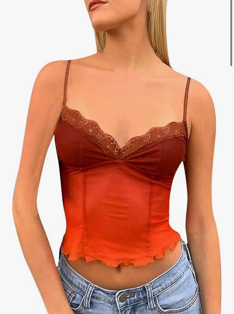 Lace Trim Cami Top