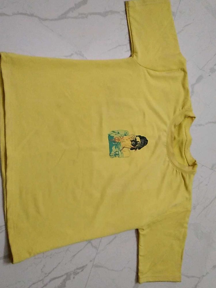 Yellow T Shirt For Girls