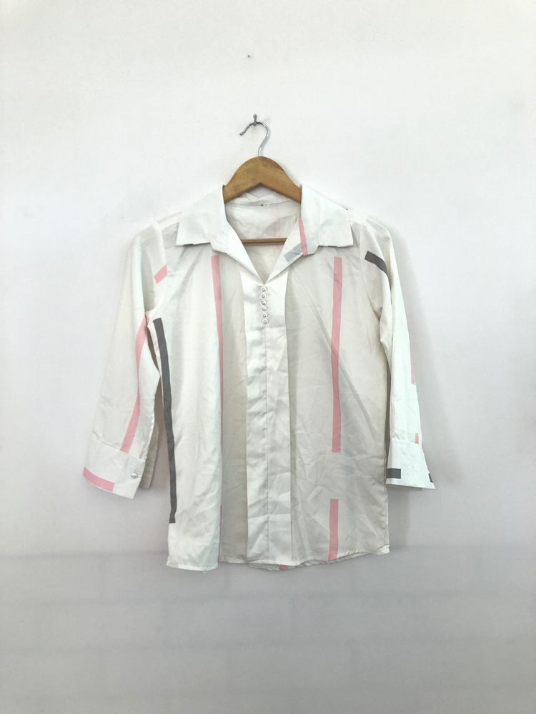 Off White Strips Top(Women’s)