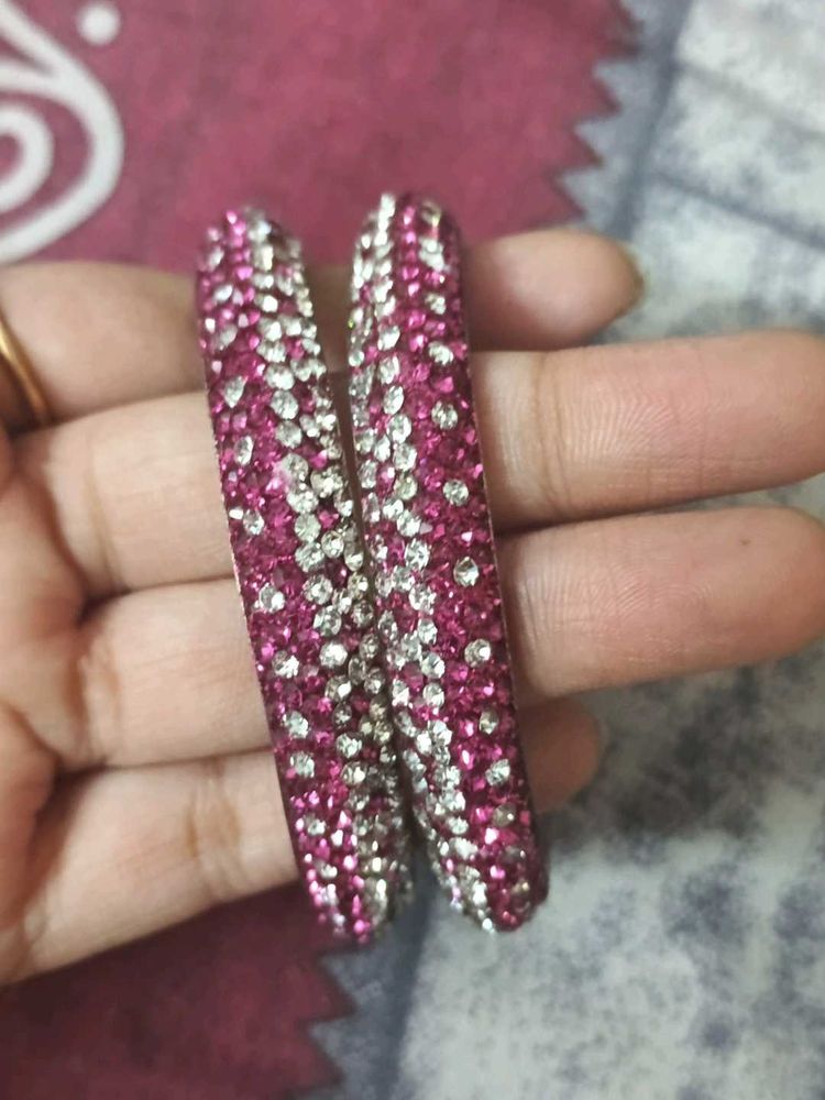 Sparkling Pink Bangles