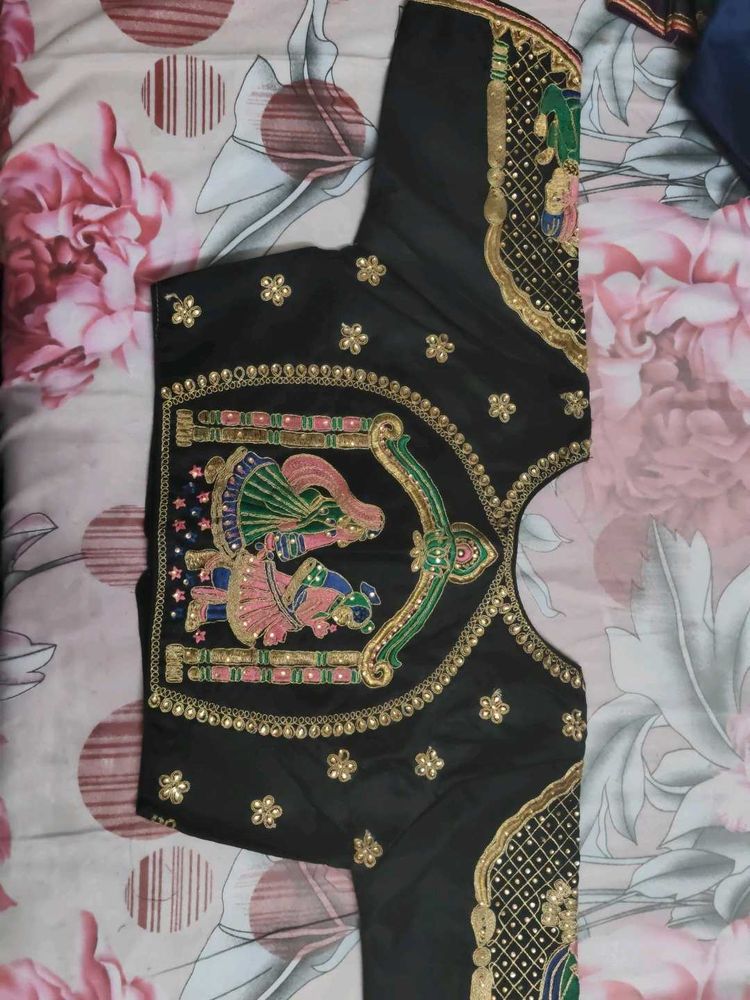 Elegant Black Embellished Blouse