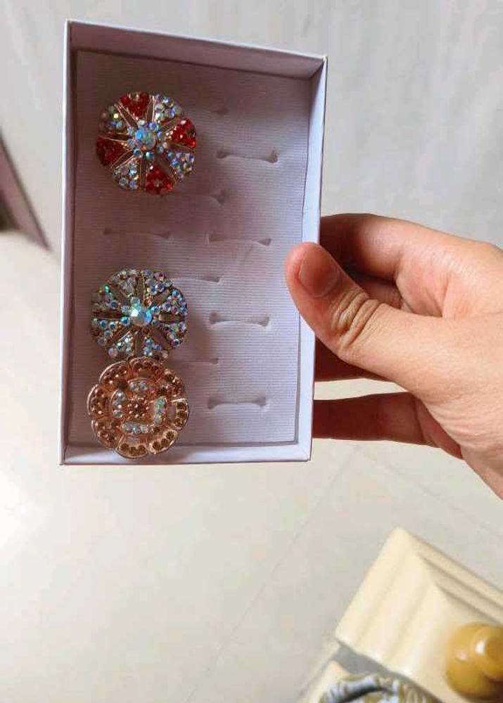 Stud Rings - Set of 3