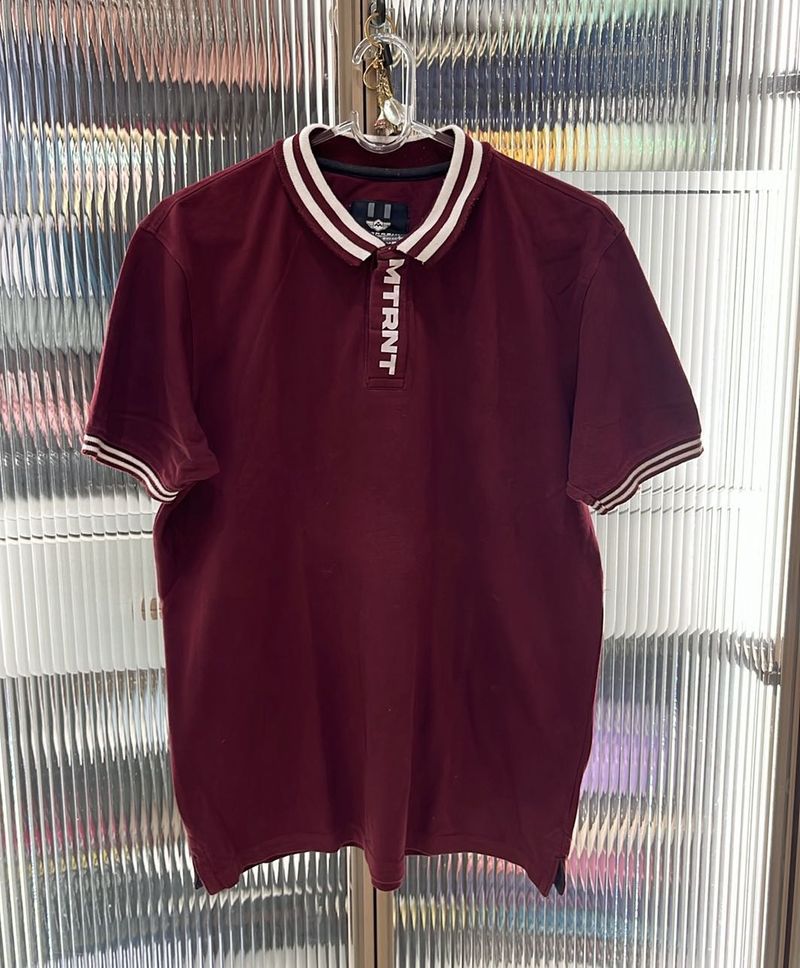 Burgundy Polo T-Shirt - Casual Style