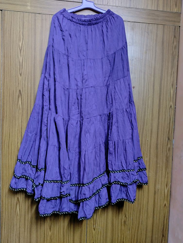 Purple Daily Wear Skirt