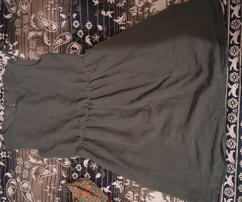 Olive Green Sleeveless Dress
