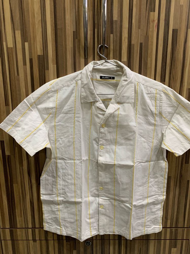 Striped Button-Down Shirt