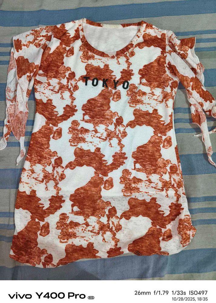 Stylish Tokyo Print Top