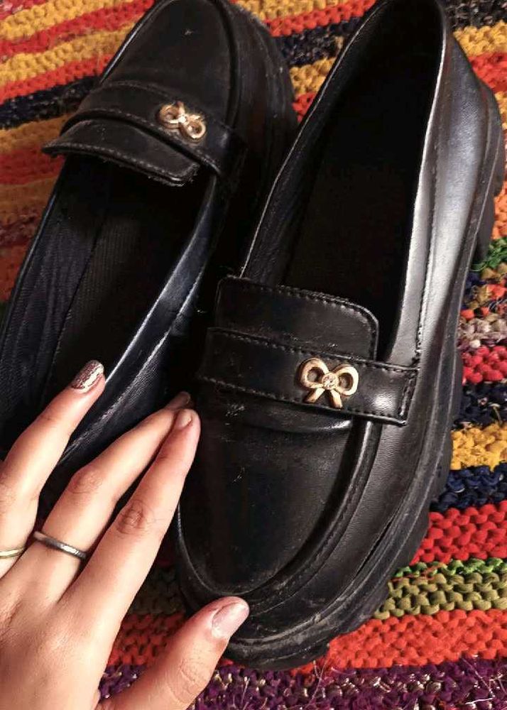 Women Chunky Loafers in Heels