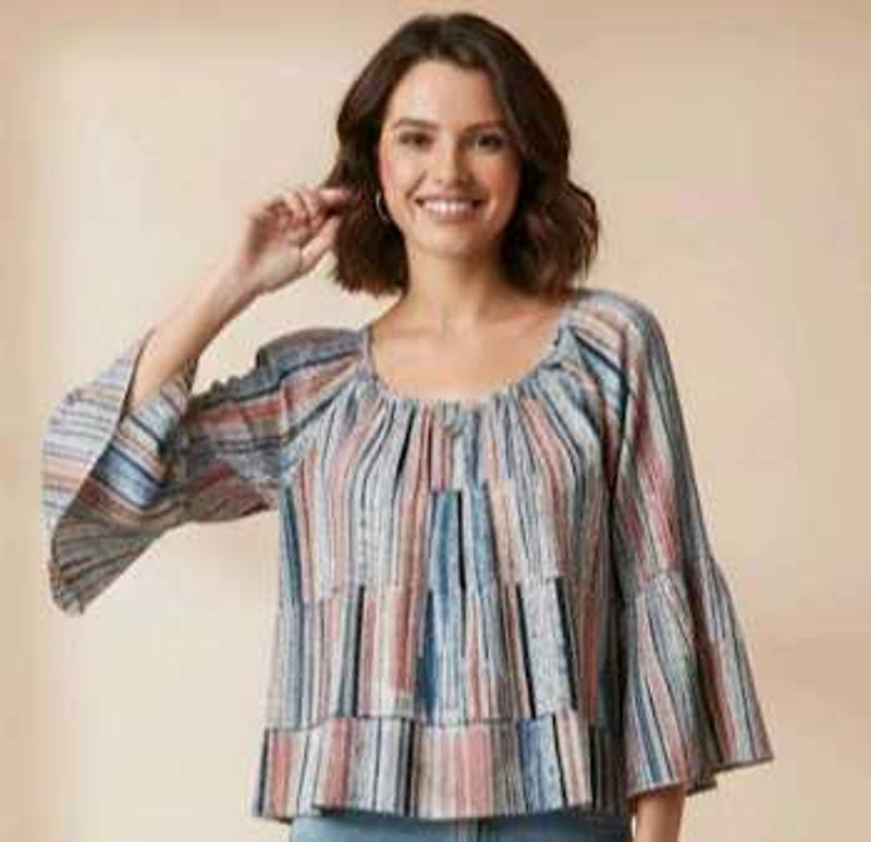 ‼️FREE DELIVERY‼️NEW Flared Sleeve Top