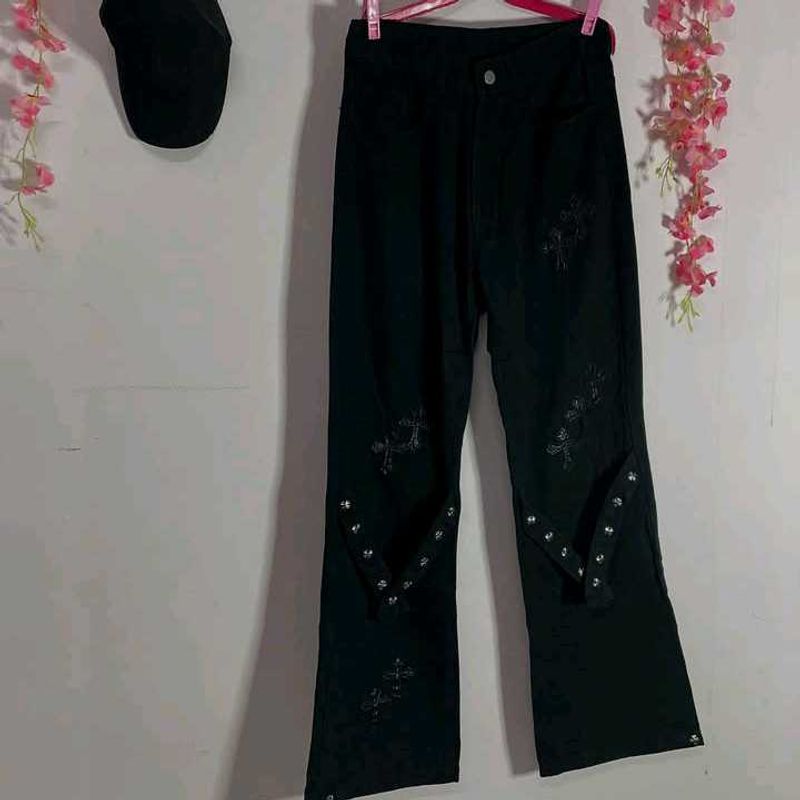 Black Embellished Jeans