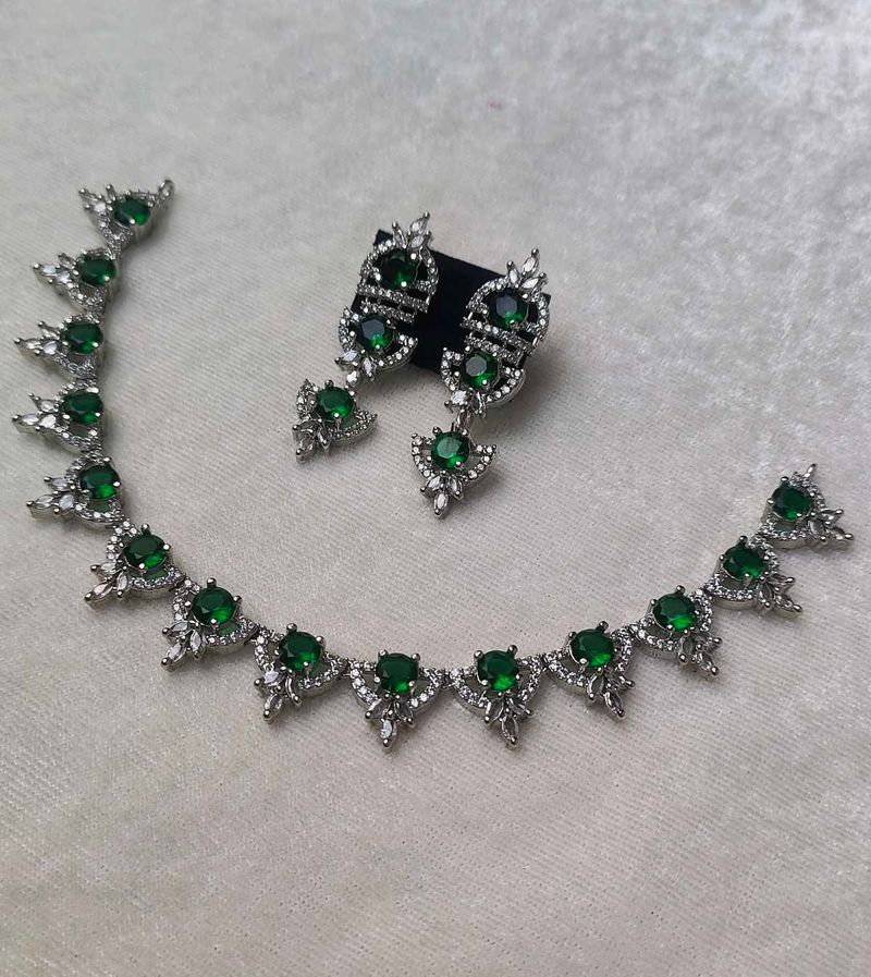 American Diamond Studded Set