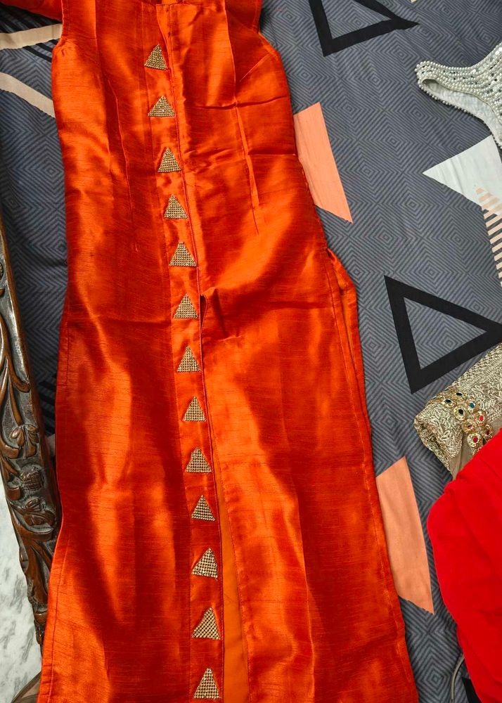 Elegant Orange Kurta Set