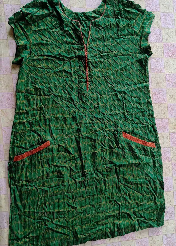Green Ethnic Kurta
