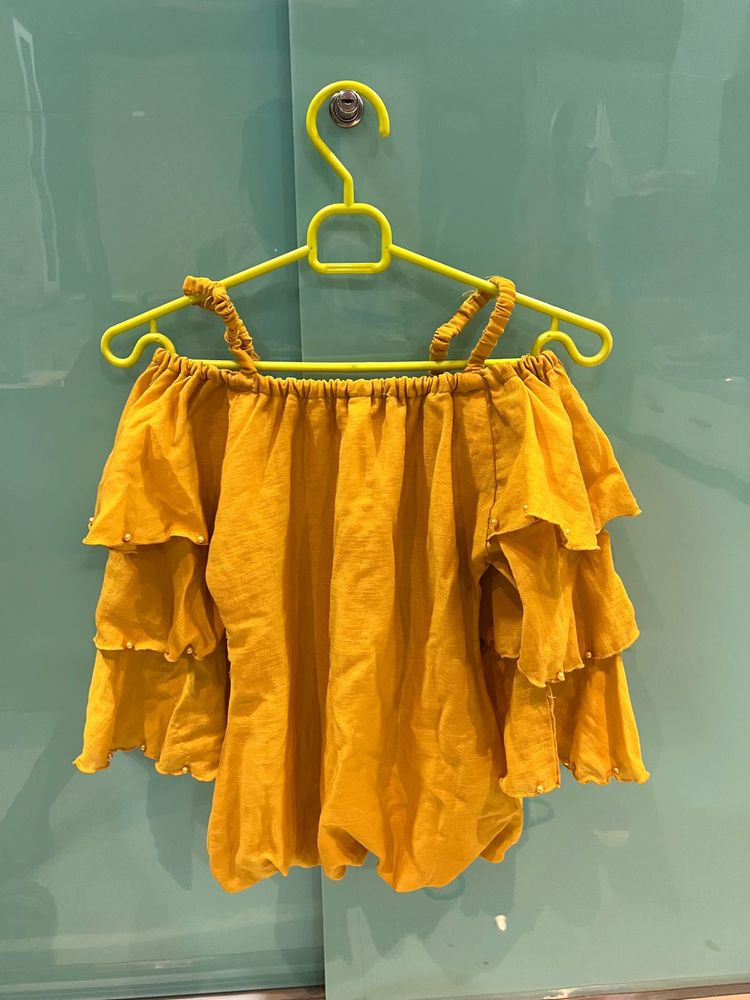 Cute Mustard Baby Romper