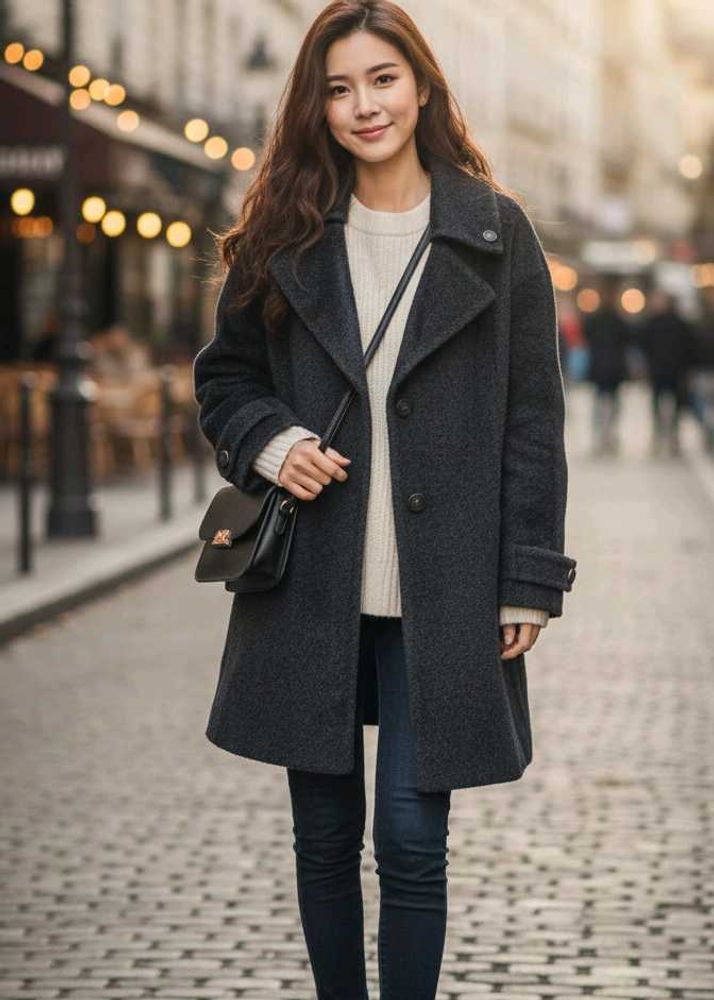 dark blue winter coat ✨ 36-38