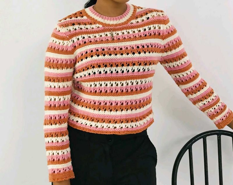 Striped Knit Sweater